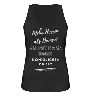 #WhisperedWants Ladies Organic Tank-Top mit Party-Spruch