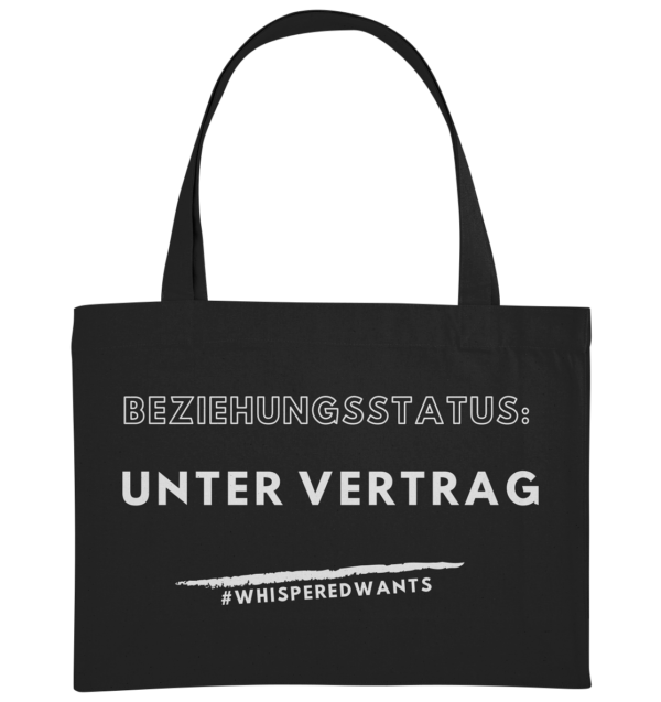 Organic Gym-Bag von #whisperedwants mit dem Spruch "Beziehungsstatus: Unter Vertrag"