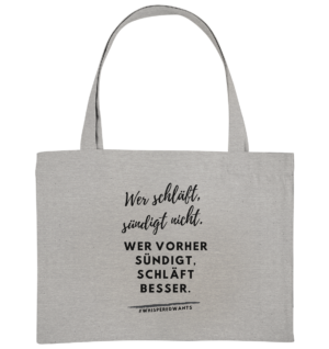 #WhisperedWants Organic Shopping-Bag mit humorvollem Slogan
